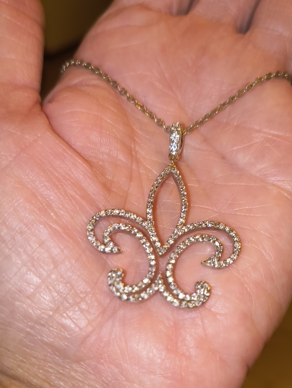 Fleur-de-lis Sterling Silver Necklace